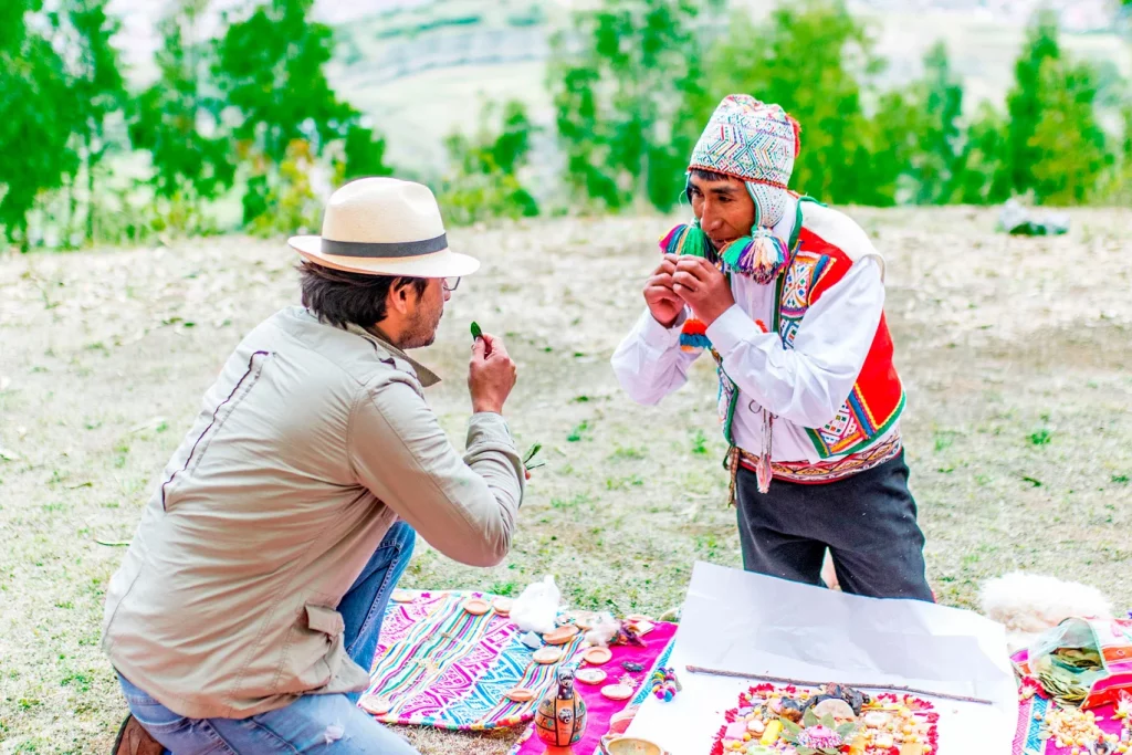 Pachamama offering in Machu Picchu Peru